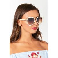 kelsey cream ombre lens aviator sunglasses