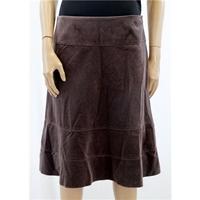 Kew Size 12 Chocolate Brown Suede Skirt
