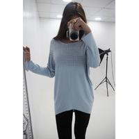 kealey crystal dipped hem jumper