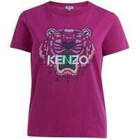kenzo fuchsia tiger t shirt womens shirts and tops in pink