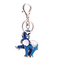 key chain elephant key chain red blue orange metal