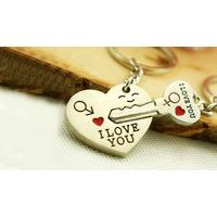 \'Key to Your Heart\' Keyring Set