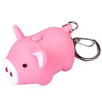 Keychain Jewelry Unique Design Unisex Cool Casual Assorted Colored Adorable Pig LED Personalize Wallet Accessories