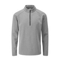 kelvin 12 zip golf sweater mens small ash marl