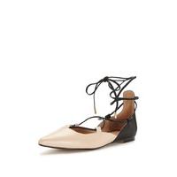 kg by kurt geiger larissa ghillie tie pointed flat shoes