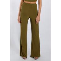 Khaki Flared Trousers