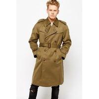 Khaki Mens Leading Oversized Trench Coat