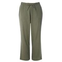 khaki green linen blend trousers others