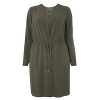 Khaki Green Tie Trench Jacket, Khaki