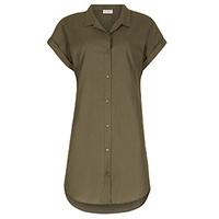 khaki utility shirt dress