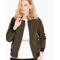 Khaki Padded Bomber Jacket