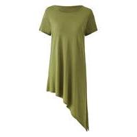 Khaki Short Sleeve Asymmetric Tunic