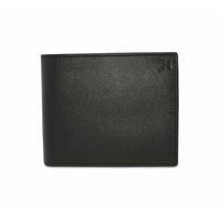 khaalz majestic travel wallet in smooth black leather