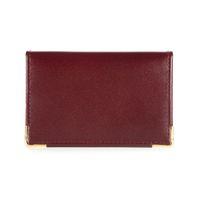 KHAALZ Majestic Card Holder in Maroon Leather & Cream Suede