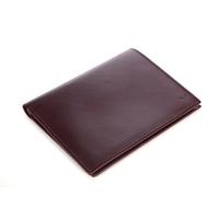KHAALZ Spectre Billfold Travel Wallet in Maroon Leather