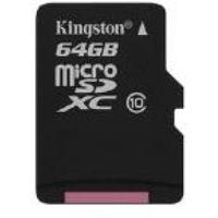 Kingston 64GB microSDXC Class 10 UHS-I 45R Flash Card Single without Adapter