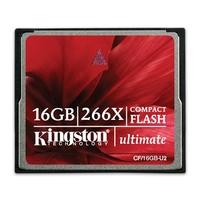 Kingston CompactFlash Ultimate 16GB Memory Card 266X CF/16GB-U2