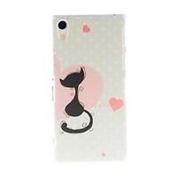 kinston cute cat pattern plastic hard case for sony xperia z2