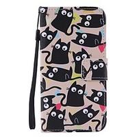 Kitty Painted Card Holder Wallet PU Leather Phone Case for Galaxy J3/J3(2016)