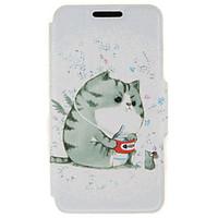 Kinston A Fat Cat Pattern PU Leather Case For iPhone 7 7 Plus 6s 6 Plus SE 5s 5c 5 4s 4