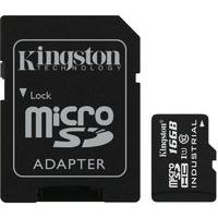 kingston 16gb micro sdhc class 10 uhs i industrial temperature card wi ...