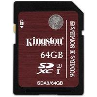Kingston Technology 64GB SDXC UHS-i Speed Class 3 Flash Card