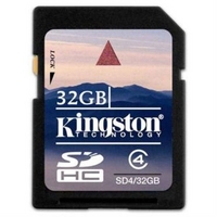 Kingston 32GB Class 4 Secure Digital High Capacity Card