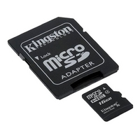 Kingston 16GB Class 4 MicroSDHC Card - With Adapter