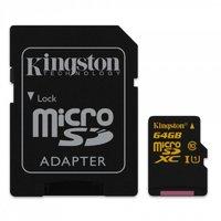 kingston technology 64gb micro sdxc cl10 uhs i 90r45w with adapter