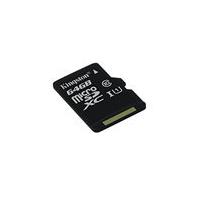 Kingston 64 GB Micro SD SDXC Card Class 10 UHS-I (Card Only)