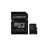 Kingston Gold microSD UHS-I Speed Class 3 (U3) 64GB with SD adapter