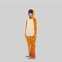 Kigurumi Pajamas Tiger Leotard/Onesie Festival/Holiday Animal Sleepwear Halloween Yellow Patchwork Flannel Kigurumi For KidHalloween