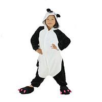 Kigurumi Pajamas New Cosplay Panda Leotard/Onesie Festival/Holiday Animal Sleepwear Halloween White Black Patchwork Flannel Kigurumi For