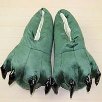 Kigurumi Pajamas Dinosaur Shoes Slippers Festival/Holiday Animal Sleepwear Halloween Green Solid Cotton Polyester Slippers For Unisex