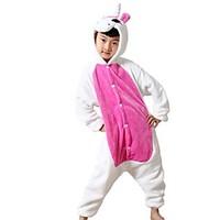 Kigurumi Pajamas Unicorn Leotard/Onesie Festival/Holiday Animal Sleepwear Halloween Pink Blue Patchwork Coral fleeceCosplay Costumes