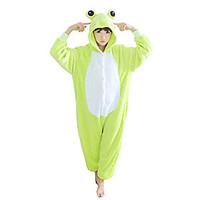 Kigurumi Pajamas Frog Leotard/Onesie Festival/Holiday Animal Sleepwear Halloween Green Patchwork Polar Fleece Kigurumi For Unisex