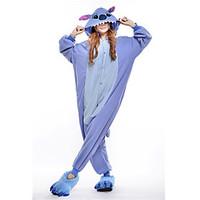 Kigurumi Pajamas New Cosplay Monster Leotard/Onesie Festival/Holiday Animal Sleepwear Halloween Blue Patchwork Polar Fleece Kigurumi For