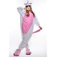 Kigurumi Pajamas New Cosplay Unicorn Leotard/Onesie Festival/Holiday Animal Sleepwear Halloween Pink Patchwork Polar Fleece Kigurumi For