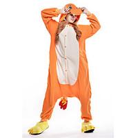 Kigurumi Pajamas New Cosplay Dragon Leotard/Onesie Festival/Holiday Animal Sleepwear Halloween Orange Patchwork Polar Fleece Kigurumi For