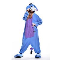 Kigurumi Pajamas New Cosplay Donkey Leotard/Onesie Festival/Holiday Animal Sleepwear Halloween Blue Patchwork Polar Fleece Kigurumi For