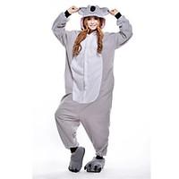 Kigurumi Pajamas Koala Leotard/Onesie Festival/Holiday Animal Sleepwear Halloween Gray Patchwork Polar Fleece Kigurumi For Unisex