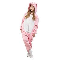 Kigurumi Pajamas Piggy/Pig Leotard/Onesie Festival/Holiday Animal Sleepwear Halloween Pink Solid Polar Fleece For KidHalloween Christmas