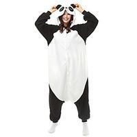Kigurumi Pajamas Panda Leotard/Onesie Festival/Holiday Animal Sleepwear Halloween Black/White Patchwork Color Block Polar Fleece Kigurumi