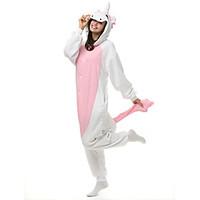 Kigurumi Pajamas Unicorn Leotard/Onesie Festival/Holiday Animal Sleepwear Halloween Pink Patchwork Polar Fleece Kigurumi For Unisex