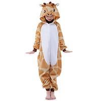 Kigurumi Pajamas New Cosplay Giraffe Leotard/Onesie Festival/Holiday Animal Sleepwear Halloween Yellow Patchwork Flannel Kigurumi For Kid