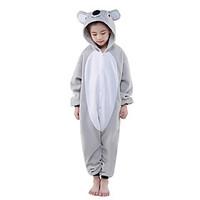 Kigurumi Pajamas New Cosplay Koala Leotard/Onesie Festival/Holiday Animal Sleepwear Halloween Gray Patchwork Polar Fleece Kigurumi For