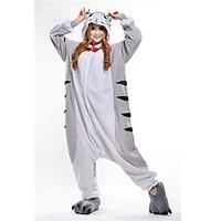 Kigurumi Pajamas Cat Chi\'s Sweet Home/Cheese Cat Leotard/Onesie Festival/Holiday Animal Sleepwear Halloween Gray Patchwork Polar Fleece