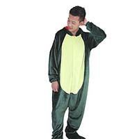 Kigurumi Pajamas Dinosaur Leotard/Onesie Festival/Holiday Animal Sleepwear Halloween Green Patchwork Coral fleece Kigurumi For Unisex