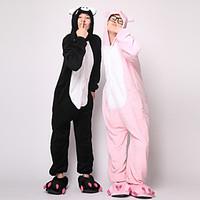 Kigurumi Pajamas Piggy/Pig Leotard/Onesie Festival/Holiday Animal Sleepwear Halloween Black Patchwork Coral fleece Kigurumi For Unisex
