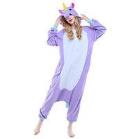 Kigurumi Pajamas Unicorn Leotard/Onesie Festival/Holiday Animal Sleepwear Halloween Purple Pink Sky Blue Animal Print Polar Fleece